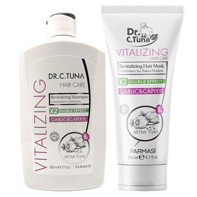 Farmasi Dr. C. Tuna Knoblauch und Capixyl Shampoo 500ml + Haarmaske 200ml Set