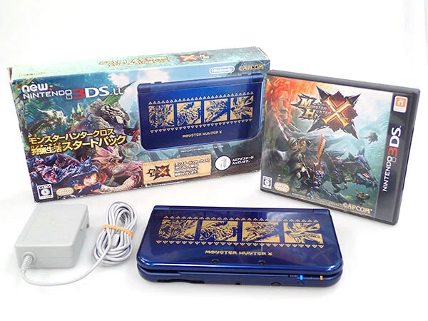 Nintendo 3DS LL Monster Hunter Cross Hunting Start Pack from japan Used Rare