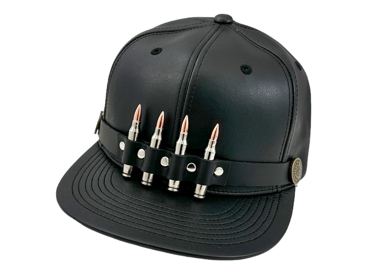 ★VARZAR★ VA stud vegan leather ball cap charcoal Designer fashion, Seoul-fully created | W Concept
