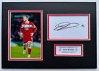 Signed RILEY MCGREE Middlesbrough FC A4 Mounted Display -COA- Australia