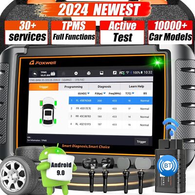 FOXWELL NT809TS Bidirectional Car OBD2 Scanner Diagnostic Tool TPMS Programming 