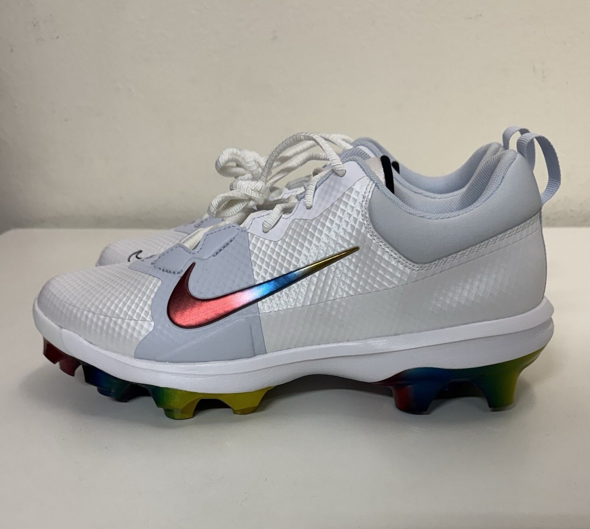 rainbow baseball cleats