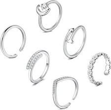 Zolure Stainless Steel Toe Rings and Anklets for Women #2 silver toe ring