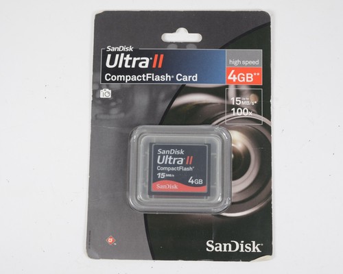 New + Sealed San Disk Ultra II 4GB 15MB/s CF Compact Flash Memory Card