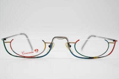 Vintage Brille Casanova LC-34 Mehrfarbig Halbrand Brillengestell eyeglasses