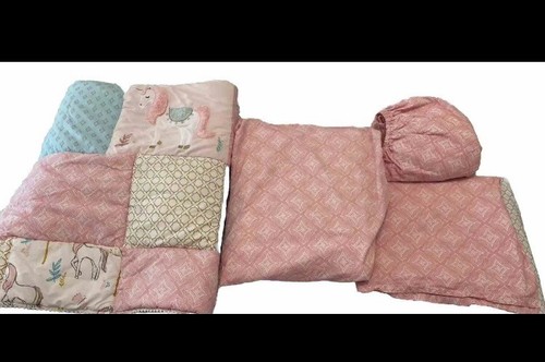 Levtex Crib Bedding Set 7 PcQuilt, Skirt, New Pillow, 2 Pillow Cases, 2 Sheets. - Picture 6 of 13