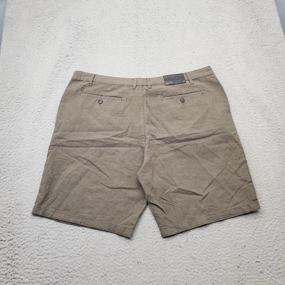 Pantalones Cortos Chinos JACHS New York Para Hombre 38 Verde Lino Bleecker Calce Casual A Medida Foto 2 de 4