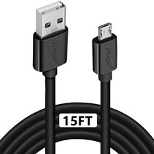 15Ft Micro USB Charging Cable   Extra Long PS4 Controller  Android Phone Char