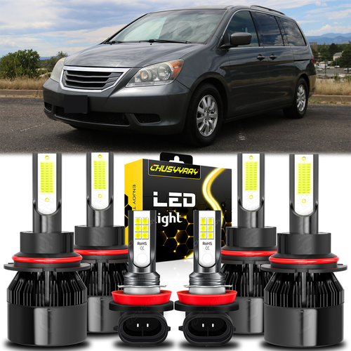 For Honda Odyssey 20052009 2010 LED Headlight High Low Fog Light Bulbs