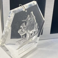 Vintage 1979 Crystal Clear Decorations- Three Wise Men Christmas Camels Ornament