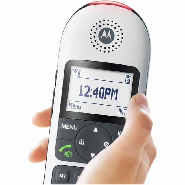 Motorola Digital Cordless Phone With Answering Machine 2 Handsets White