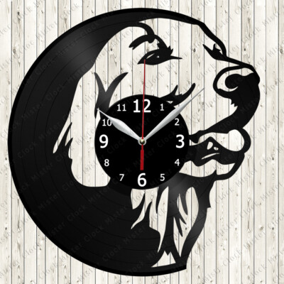 Dog Vinyl Record Wall Clock Decor Handmade 6249 | eBay