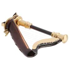 9cm wooden miniature harp replica with box instrument model with stand ornament