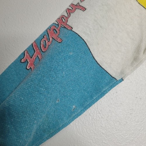Vintage kids 1980 bugs bunny happy birthday crew neck sweater size 10/12 FLAWS - Picture 9 of 10