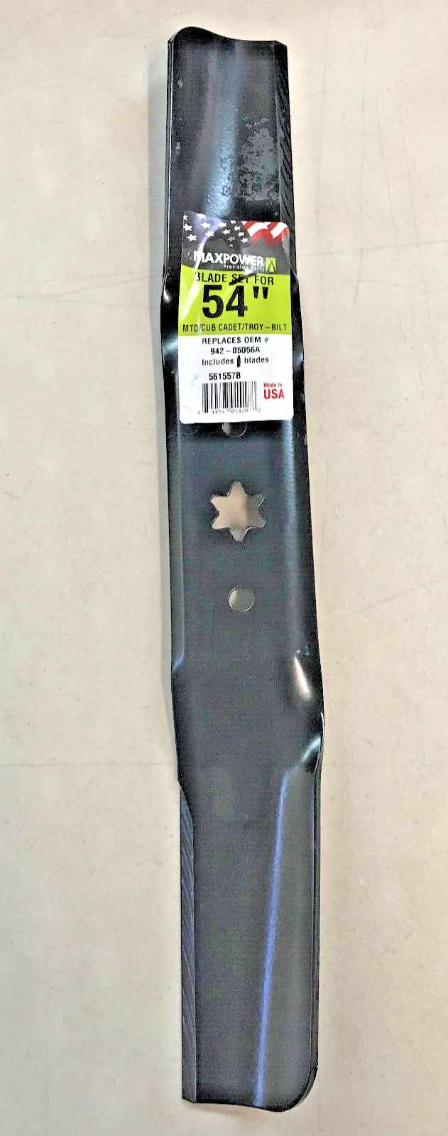 QTY 1) Maxpower Mower Blade for 54