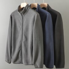 Men Faux Sherpa Fleece Coat Jacket Stand Up Collar Thicken Bodywarmer Winter Top