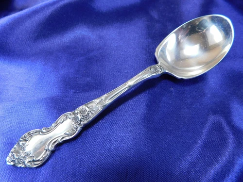 WALLACE MEADOW ROSE STERLING SILVER SUGAR SPOON - EXCELLENT CONDITION