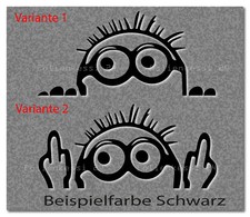 AUTO AUFKLEBER "MINION" TUNING STICKER FUN JDM STINKEFINGER 38 Farben M001