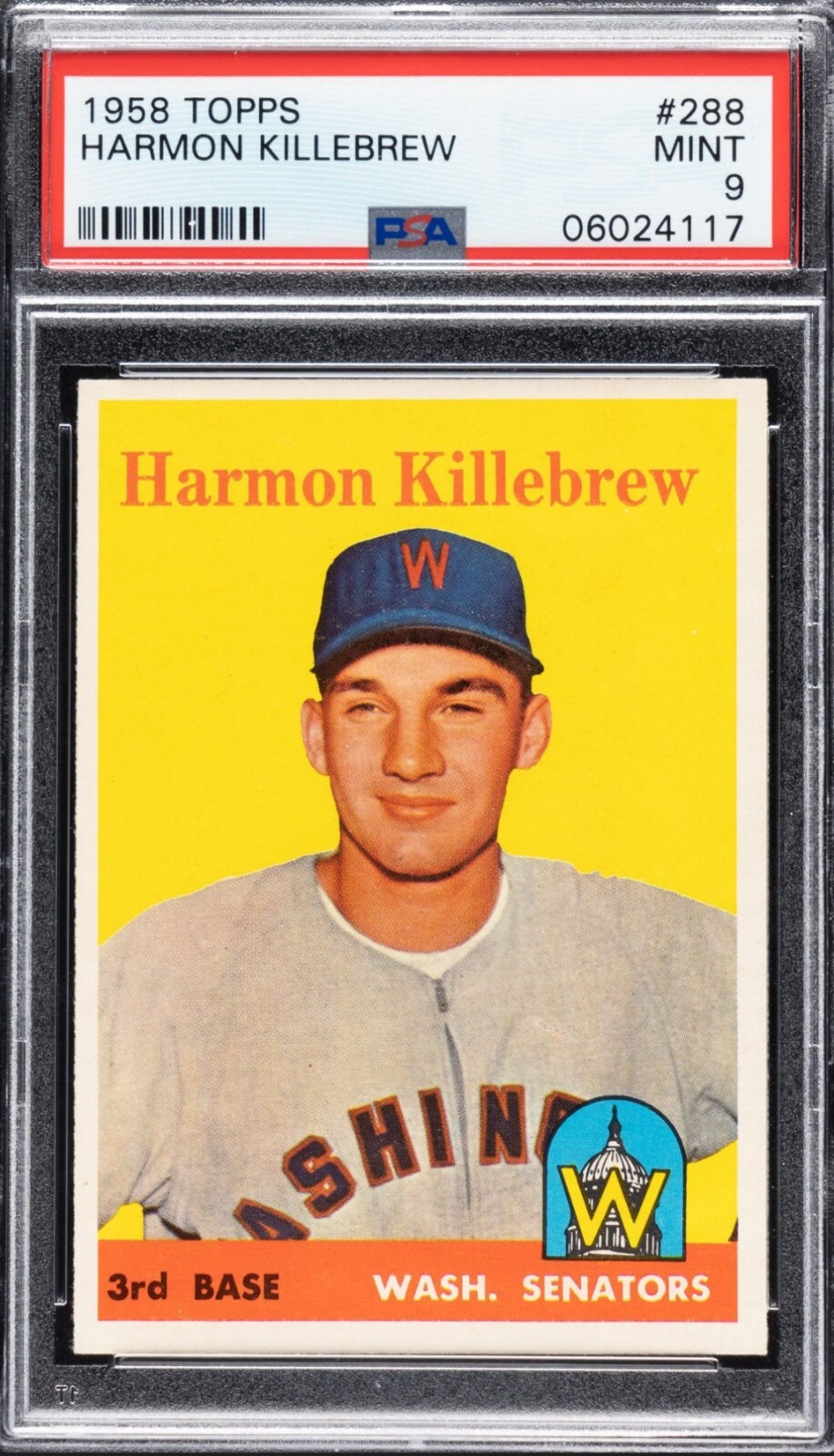 1958 Topps #288 Harmon Killebrew PSA MINT 9