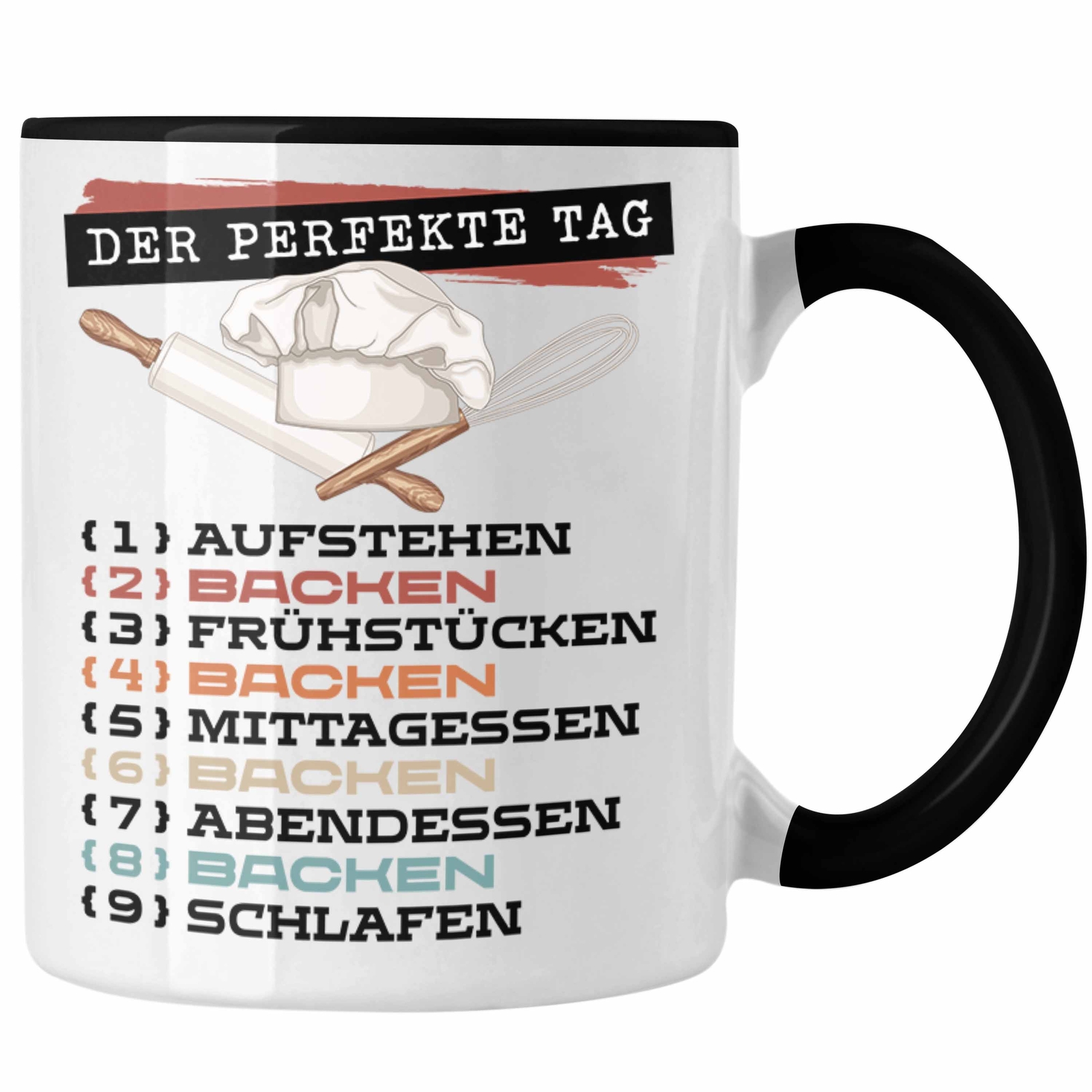 Trendation - Bäcker Tasse Geschenk Becher Der tolle Tag Backen Geschenkidee Spru