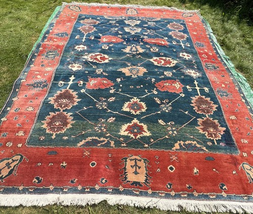 £5000 HANDMADE Persiann Ziegler Ushak hand knotted wool rug 370 X 320 Cm - Picture 4 of 15