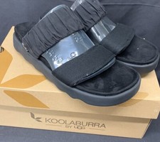 Koolaburra by UGG Slides BLACK Women's Tayla Slide Comport Sandals, US Size 9