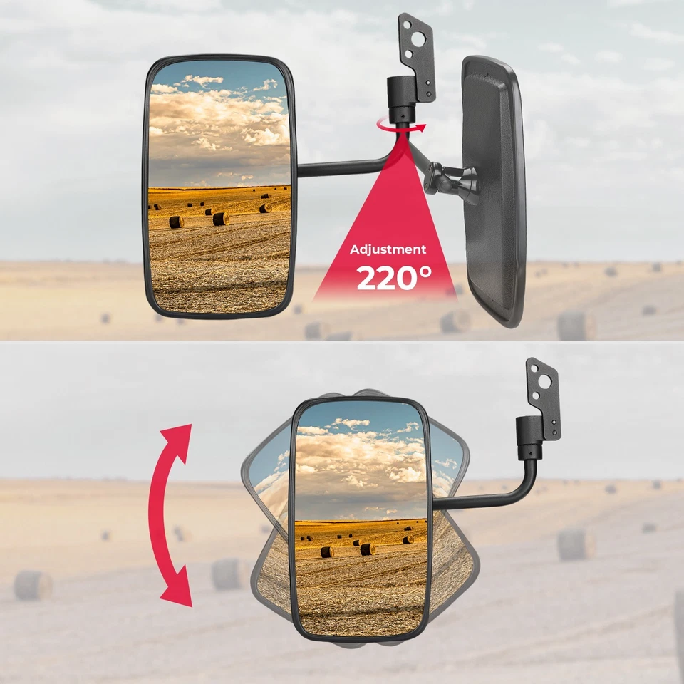 Espejos retrovisores laterales con cabina 2 piezas para tractor KUBOTA RTV X1100C Foto 3 de 4