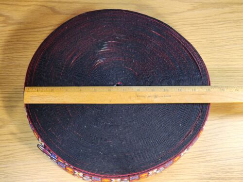 Vintage Rolle 69 Woodstock rot/schwarz Verkleidung/Band/Gurtmaterial neu aus altem Lagerbestand Gitarre - Bild 3 von 3