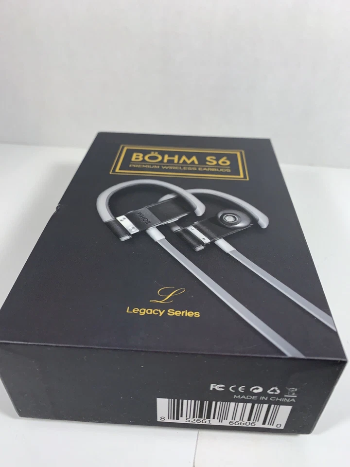 NIB Bohm S6 Premium  Wireless BluetoothEar Earbuds Black  B1 - Imagem 2 de 4