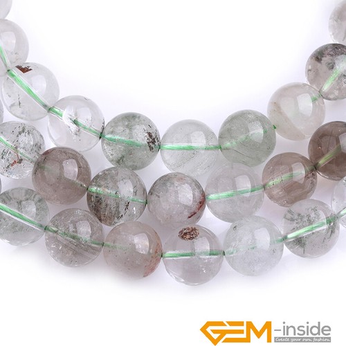 Ghost Rock Quartz Natural Gemstones Round Loose Beads Jewellery Making 15" AU - Foto 31 di 33