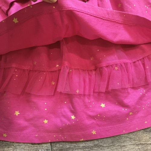 NWT Hanna Andersson Star Starry Drop Waist Tiered Long Sleeve Dress Sz 10 Pink - Picture 3 of 8