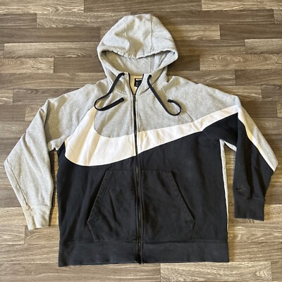HOT Full Zip Hoodie Nike Swoosh Sweatshirt Mens Nike Full Zip