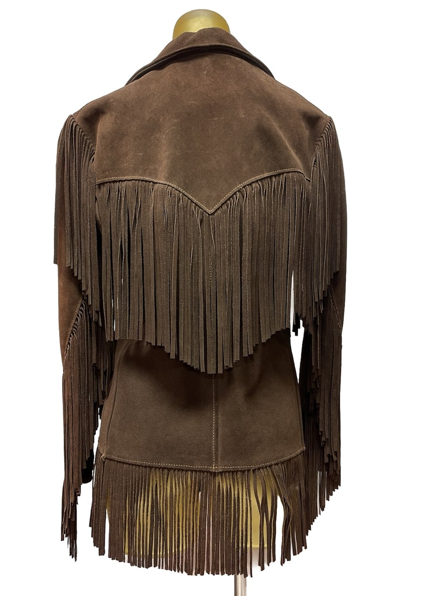 ジャケット・アウター 90s suede fringe collar Excelled-suede-black-leather-