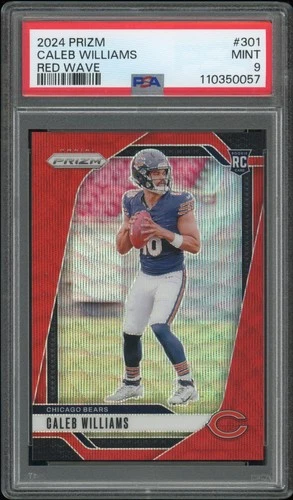 2024 Panini Prizm - #/149 Red Wave - Caleb Williams PSA 9