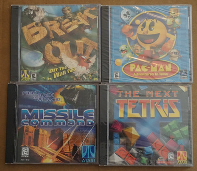 Next Tetris Pac Man Adventures In Time Breakout Missile Command CD ROM PC Games