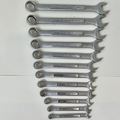 #ad Vintage Craftsman Set of 12 Metric 12Point Combination Wrench 7 18mm VA $80.00