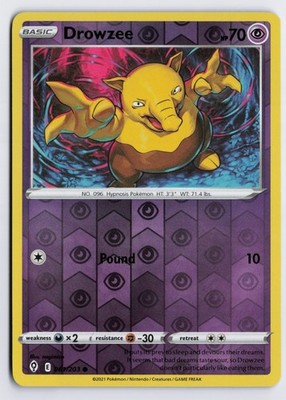 Drowzee - SWSH07 #061/203 SWSH07: Evolving Skies Reverse Holo LP