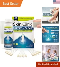 -Cleared Advanced Wart Remover with 12 Precision Applicators for Flawless Skin
