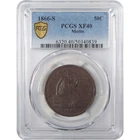 1866 S Motto Seated Liberty Silver Half Dollar XF 40 PCGS SKU:I24684