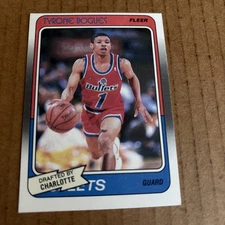 1988 Fleer TYRONE MUGSY BOGUES RC ROOKIE #13