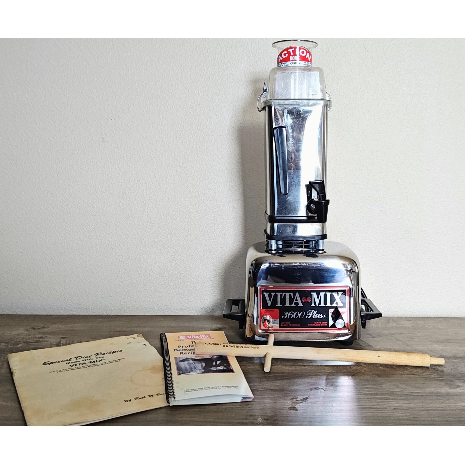 VTG Vita-Mix 3600 Plus Blender Pro Food Machine Silver Stain