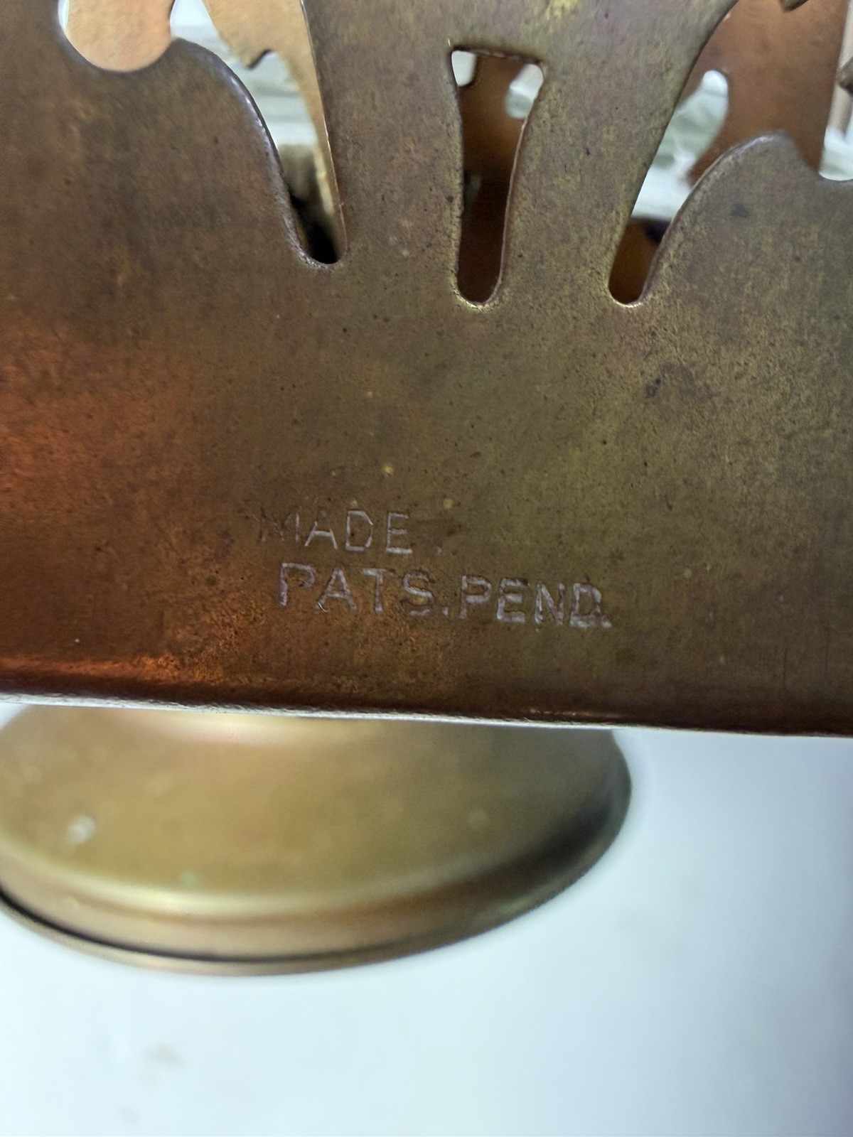 Vintage Brass Ashtray With Pipe & Matches Holder Glass Tray Insert (79)