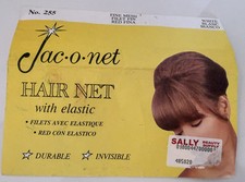 Jac O Net 255 Nylon Hair Net Bouffant size with Elastic Fine Mesh white elastic