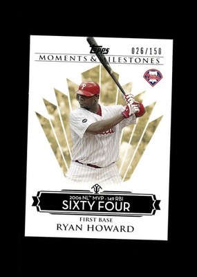 2008 Topps Moments & Milestones #28-64 Ryan Howard Philadelphia Phillies #/150