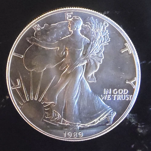 1989 American Eagle Toned Walking Liberty Bullion Vtg-0.999 Silver 1 Oz Coin 2k