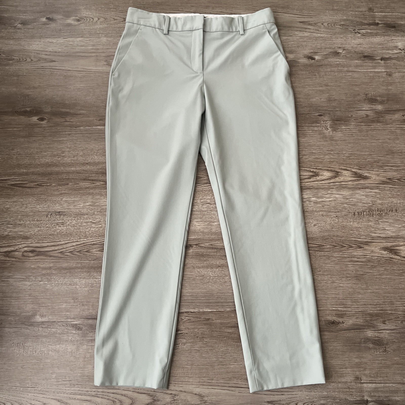 Theory Treeca Traceable Wool Pants Light Blue Ank… - image 1