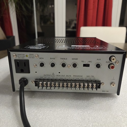 TOA BG-130 Integrated Amplifier 30W 3-Channel Mixer/Amp - Picture 7 of 11