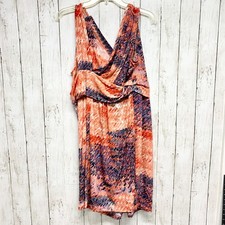 Simply Vera by Vera Wang Dress Women Size XL Multicolor Abstract Sleeveless Mini