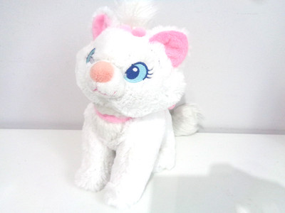 Disney Store Marie Aristocrats weiße Katze mit rosa Band weiches Plüschtier 8 Zoll