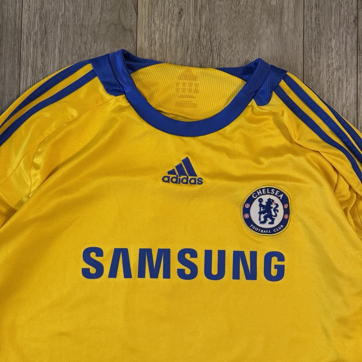 Chelsea 2008/2009 Adidas Samsung Long Sleeve Jersey Away Yellow